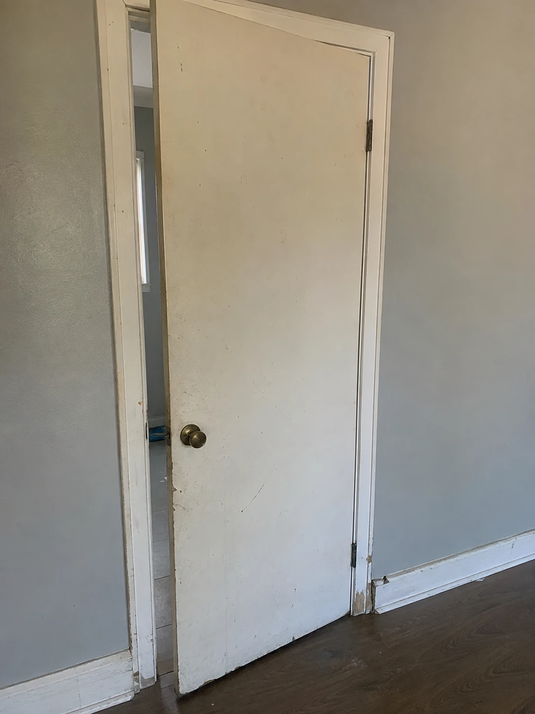 Interior door and trim before