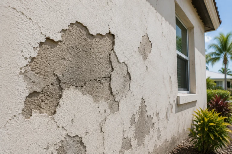 STUCCO before - My Express Handyman LLC
