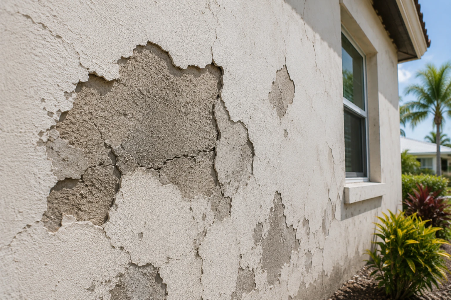 Stucco before